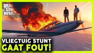 VLIEGTUIG Stunt Gaat Helemaal FOUT GTA V Freeroam [upl. by Michel]