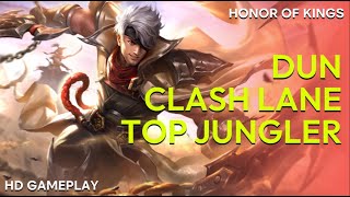 Dun HOK Clash Lane HOK Heroes Hero Builds Honor of Kings gameplay [upl. by Galateah]