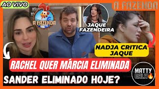 🟣 RACHEL QUER MÁRCIA ELIMINADA MAS PESQUISAS APONTAM SAIDA DO SANDER EM A FAZENDA 15 🟣 AFazenda15 [upl. by Biddy]