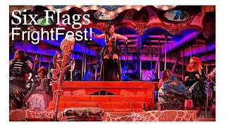 Six Flags Over Texas Fright Fest 2022 Aranias Awakening Opening Show with the Black Widow Bride [upl. by Aicined]