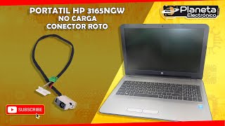 COMO cambiar conector de carga Portátil HP 3165NGW NO carga FÁCIL [upl. by Ettedo]