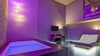 Romantic Getaway at Prestige Club Escapes Room tour twolevel LUSH suite with spa tub at AXIS [upl. by Varney]