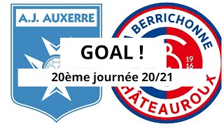 AJ Auxerre  Châteauroux 41 GOAL 902 Yanis Begraoui 20ème journée 202021 [upl. by Litman914]