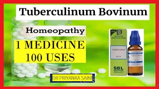 Tuberculinum Bovinum Homeopathic Medicine 1 medicine 100 uses TB ASTHMA drpriyankashomeopathy [upl. by Pearle]