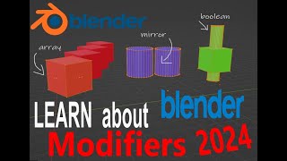 blender array mirror and boolean modifiers explained [upl. by Jerrilyn]