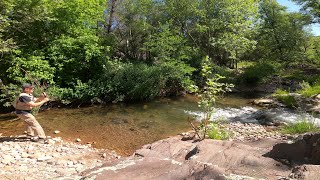 Fishing Arizona Haigler Creeks Awesome Pools [upl. by Ries]