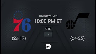 Philadelphia 76ers  Utah Jazz  NBA on TNT Live Scoreboard [upl. by Shane103]