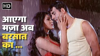 Aayega Maza Ab Barsaat Ka  Priyanka Chopra Akshay Kumar  Alka Yagnik  Andaaz Romantic Song [upl. by Annuaerb412]