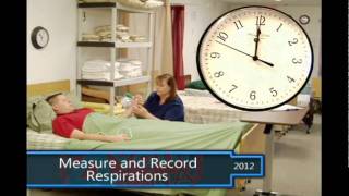 Measure and Record Respirations CNA Skills [upl. by Eseilanna]