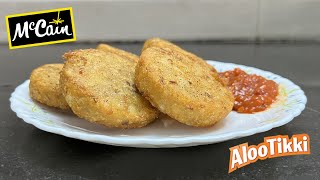 McCain Aloo Tikki  How to Fry Ready to Cook Frozen McCain Aloo Tikki [upl. by Fillian502]