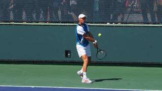 Nikolay Davydenko playing practice points in slow motion HD  Indian Wells Pt 23 [upl. by Ikeda]