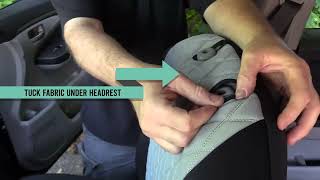 How To Install Custom Fit Seat Covers for Honda Pilot 2016 2022  FH Group® [upl. by Yenaled]