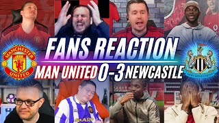 MAN UNITED FANS REACTION TO MAN UNITED 03 NEWCASTLE  CARABAO CUP [upl. by Esialb746]