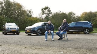 ANWB Triotest Peugeot 5008 vs Opel Grandland X vs Subaru Forester 2017 [upl. by Callas]