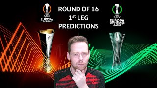 My Europa League and Europa Conference League Round of 16 1st Leg Predictions [upl. by Lamhaj]