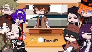 Bad react to dazai ¡ 2 ¡my au [upl. by Ahtiekahs366]