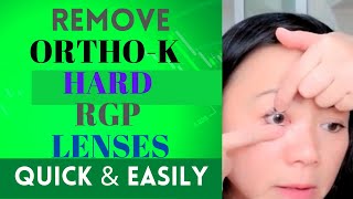 Remove OrthoK Orthokeratology RGP Hard Contact Lenses QUICK AND EASY No DMV Plunger Needed 2022 [upl. by Are204]