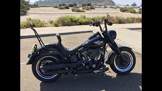 Harley Fat Boy S New bars are on Mini apes Other changes [upl. by Abagael]