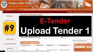 E Tender  09 Upload Tender amp Filling Process Part1  Hindi  टेंडर कैसे भरें [upl. by Edlin189]