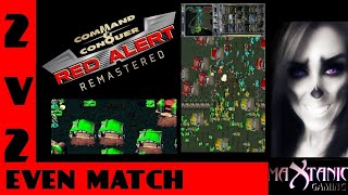 2 on 2 Command amp Conquer Red alert Remastered EVEN MATCH [upl. by Cynara]