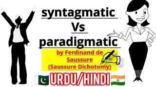 syntagmatic Vs paradigmatic by Ferdinand de Saussure Bs Logical Learning [upl. by Yenal76]