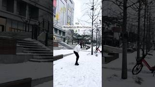 So white so exciting But only until it melts… shorts malaysian seoul snow christmas [upl. by Asilenna]