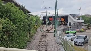 Seaton Tramway  returning and entering Seaton station [upl. by Antipus]