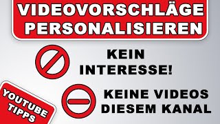 YouTube einzelne Videos oder Kanäle sperren Video Vorschläge blockieren [upl. by Levan33]