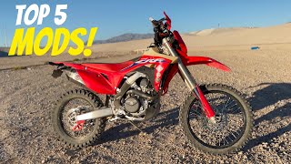 Honda CRF 450 RL  Top 5 Mods for 2024 [upl. by Inoek]