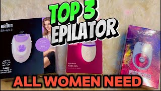 Best epilator for women 2024  Top 3 epilator for woman hair removal  braun  Philips VGR review [upl. by Feinstein435]