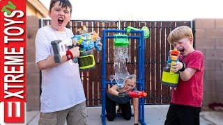 Babysitter Showdown Sneak Attack Squad Nerf Battle Vs Aunt [upl. by Nagirrek908]