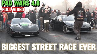 BIGGEST BADDEST STREET RACE EVER DA PAD 40 FULL VIDEO [upl. by Zedecrem]