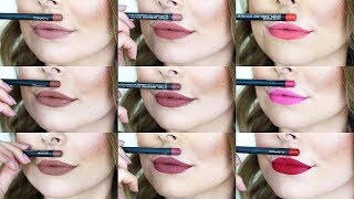 MAC Lip Liner Swatches  Soar Stripdown Whirl Cherry amp more [upl. by Miksen160]