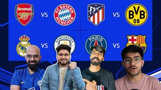 UCL Quarter Final Draw Discussion and Reaction Markaroni DivyanshCR7 ONEMUFC chaarlapate [upl. by Sirromal795]