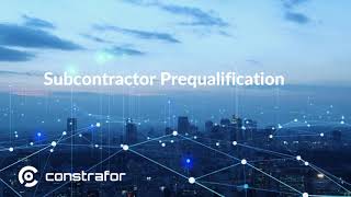 Subcontractor Prequalification [upl. by Eilac]