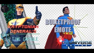 DCUO  Kryptonian Generals Time Capsule  Bulletproof Emote  Collection Reward [upl. by Eat513]