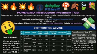 Powergrid Infrastructure Investment Trust PGInvit Dividend Distribution FY 25 Email 📧  pginvit [upl. by Marlowe]