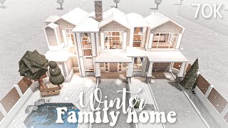 Winter family home 70k  Bloxburg build [upl. by Oeflein969]