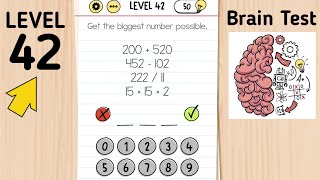 Brain Test Level 42 Get The Biggest Number Possible [upl. by Athal]