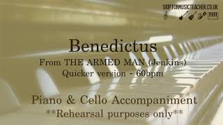 Benedictus Armed Man  Piano amp Cello Accompaniment for SATB Choir [upl. by Anuayek628]