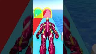 Punch Run With Captain vs Ironman  Funny Marvel shorts superhero [upl. by Ahteral]