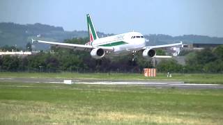 Alitalia Airbus A319  Landing in Firenze Peretola HD [upl. by Anirok]