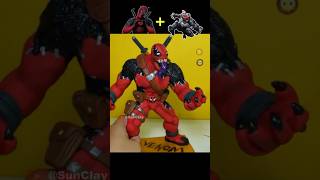 Amazing ClayMade Venompool  Shorts Deadpool DIY ClayArt [upl. by Ennairda]