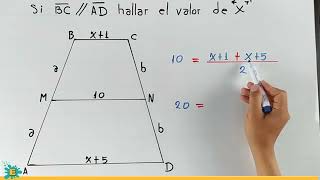 Resolviendo ejercicio sobre trapecio con base media [upl. by Abdel]