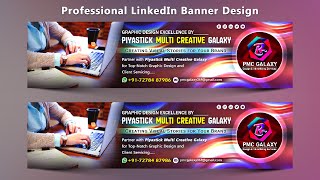 Professional LinkedIn Banner Header Design  Creative LinkedIn Banner Design  Photoshop Tutorial [upl. by Sidnee87]