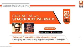 Identifying and overcoming app development challenges  StackRoute Webinar [upl. by Aek]