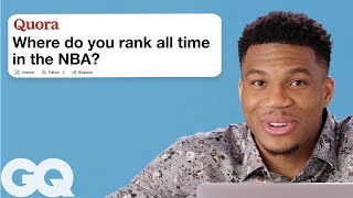 Giannis Antetokounmpo Replies to Fans on the Internet  Actually Me  GQ [upl. by Eahsal40]