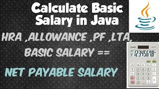 Java Calculate the Basic Salary in Eclipse  PF HRA ALLOWANCE Basic Salary Using Operators [upl. by Akenot]