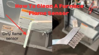 Furnace Blowing Cold Air Fix it for FREE  How To Clean Flame Sensor [upl. by Zerat]