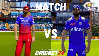 Faf du Plesis 🔥 ROYAL CHALLENGERS BANGALORE VS MUMBAI INDIANS  CRICKET 24 [upl. by Cuttler168]